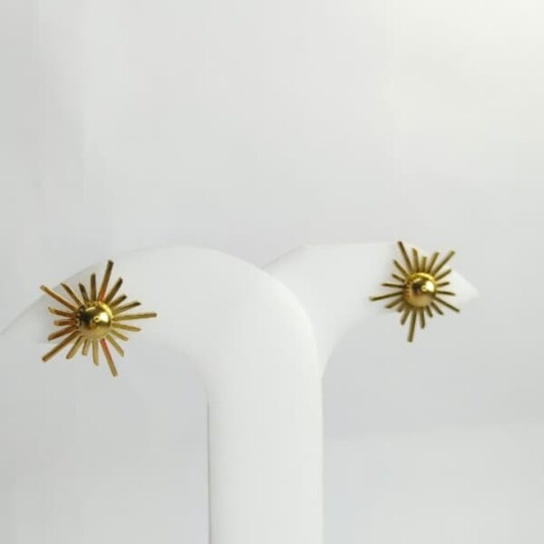 Golden Soleil Studs – Radiant Sunburst Elegance - Image 3