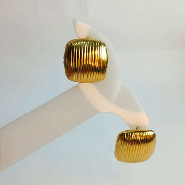 Golden Era Studs – Textured Retro Squares - Image 3
