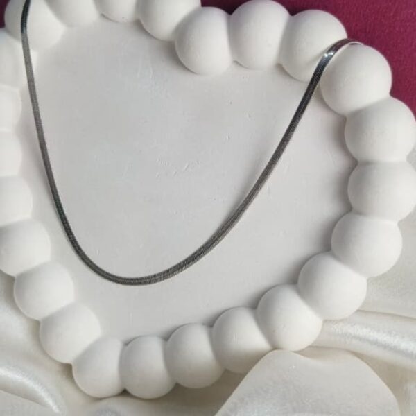 Elegant Stainless Steel Snake Chain Necklace – Minimalist Unisex Design - Image 2