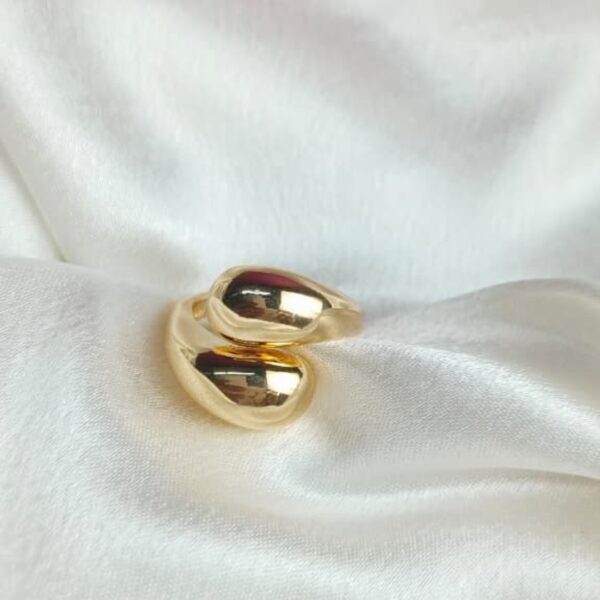 Chunky Teardrop Open Ring - Image 2