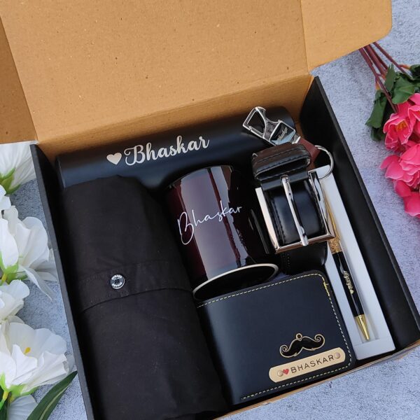 Men’s Gift Hamper V2 – Premium Customized Gift Set with Shirt, Wallet, Mug & Accessories